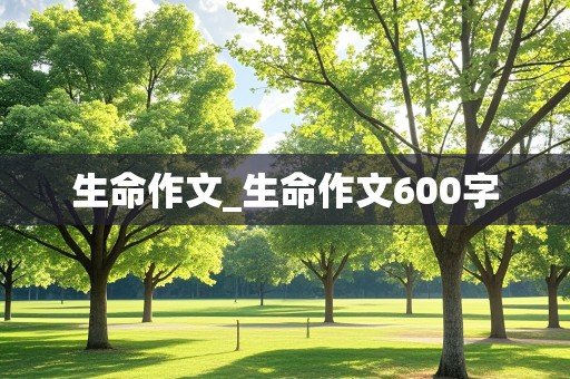 生命作文_生命作文600字