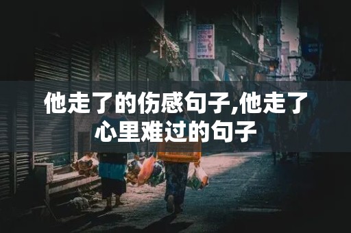 他走了的伤感句子,他走了心里难过的句子