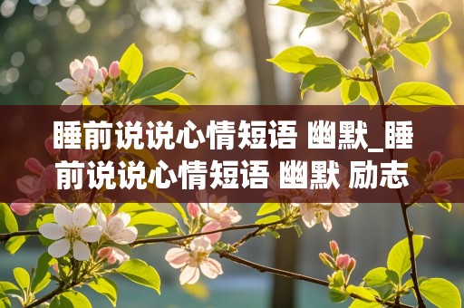 睡前说说心情短语 幽默_睡前说说心情短语 幽默 励志