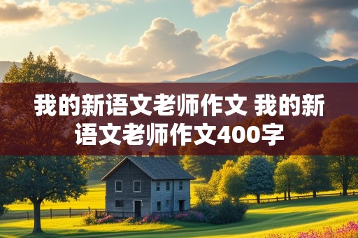 我的新语文老师作文 我的新语文老师作文400字