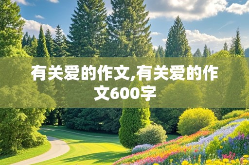 有关爱的作文,有关爱的作文600字