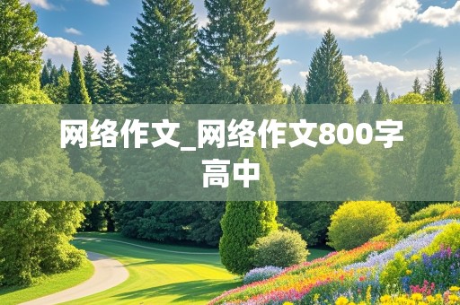 网络作文_网络作文800字高中