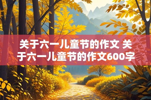 关于六一儿童节的作文 关于六一儿童节的作文600字左右