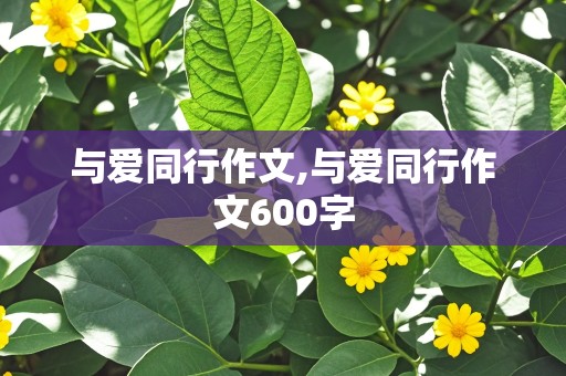 与爱同行作文,与爱同行作文600字