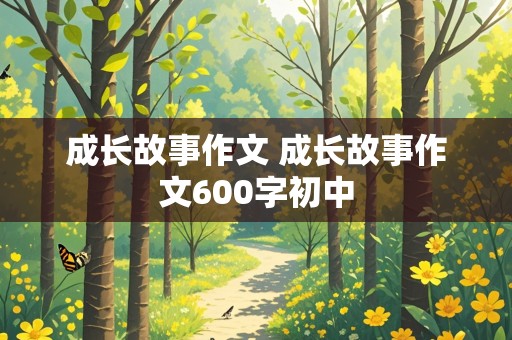 成长故事作文 成长故事作文600字初中