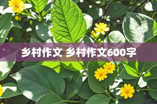 乡村作文 乡村作文600字