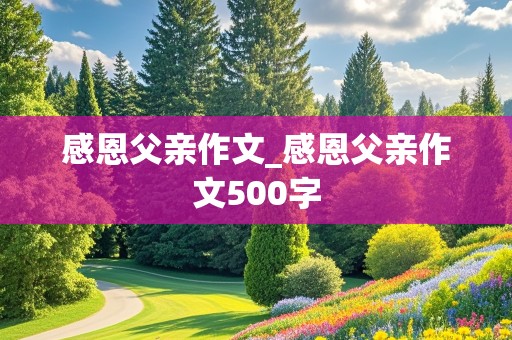 感恩父亲作文_感恩父亲作文500字