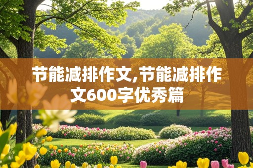 节能减排作文,节能减排作文600字优秀篇