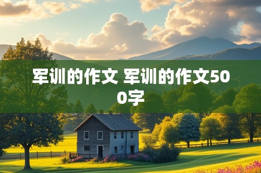 军训的作文 军训的作文500字