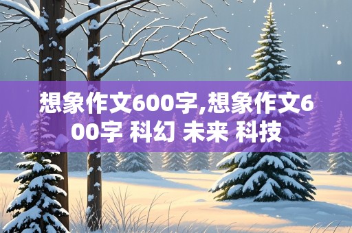 想象作文600字,想象作文600字 科幻 未来 科技