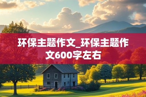 环保主题作文_环保主题作文600字左右