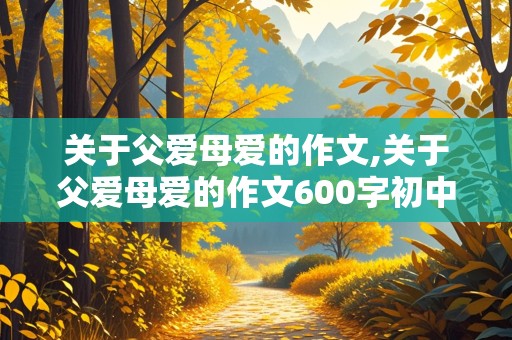 关于父爱母爱的作文,关于父爱母爱的作文600字初中