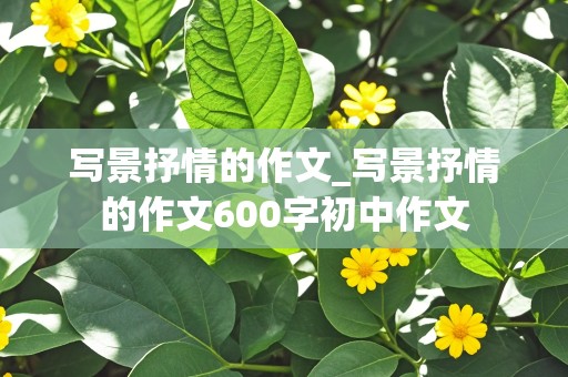 写景抒情的作文_写景抒情的作文600字初中作文