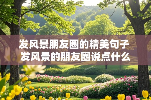 发风景朋友圈的精美句子 发风景的朋友圈说点什么