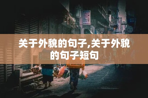 关于外貌的句子,关于外貌的句子短句