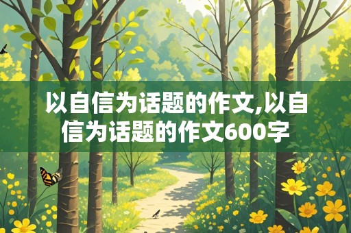 以自信为话题的作文,以自信为话题的作文600字