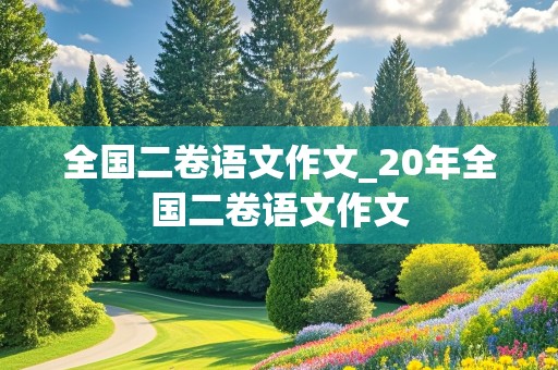 全国二卷语文作文_20年全国二卷语文作文