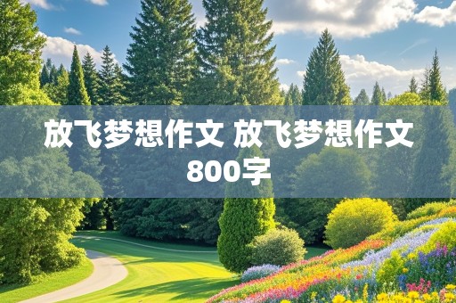 放飞梦想作文 放飞梦想作文800字