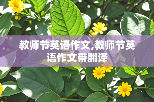 教师节英语作文,教师节英语作文带翻译