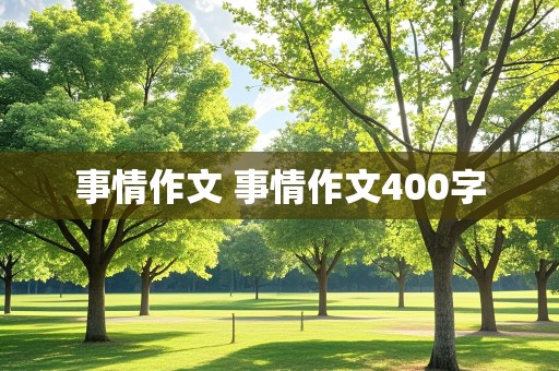 事情作文 事情作文400字