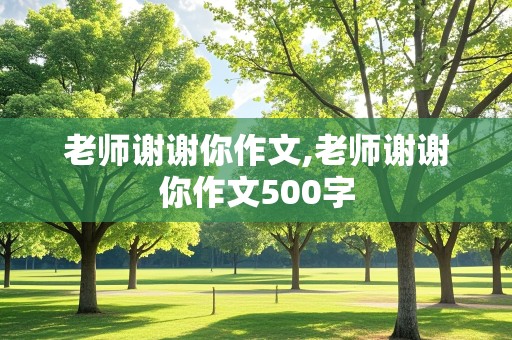 老师谢谢你作文,老师谢谢你作文500字