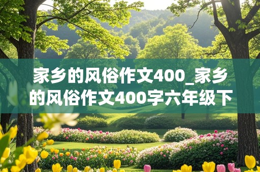 家乡的风俗作文400_家乡的风俗作文400字六年级下册