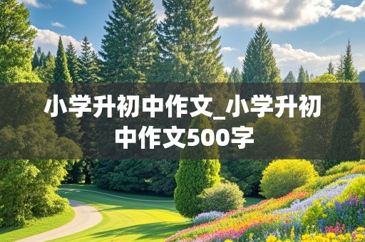 小学升初中作文_小学升初中作文500字