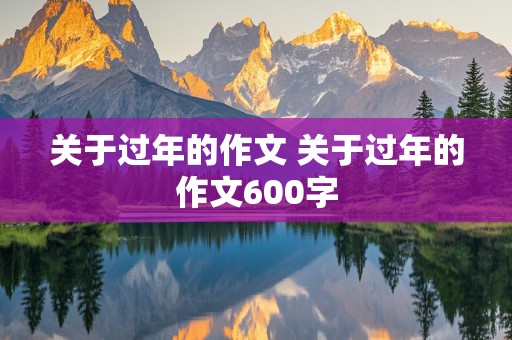 关于过年的作文 关于过年的作文600字