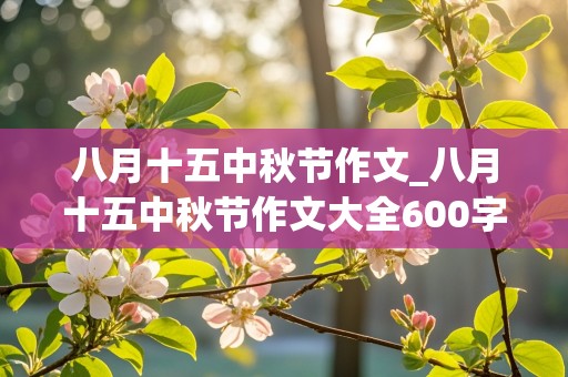 八月十五中秋节作文_八月十五中秋节作文大全600字