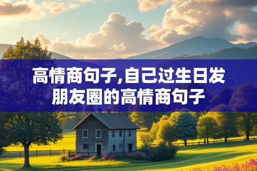 高情商句子,自己过生日发朋友圈的高情商句子