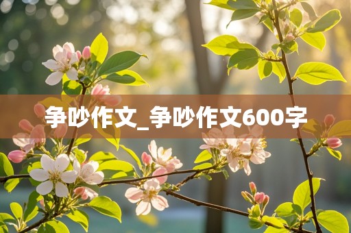 争吵作文_争吵作文600字