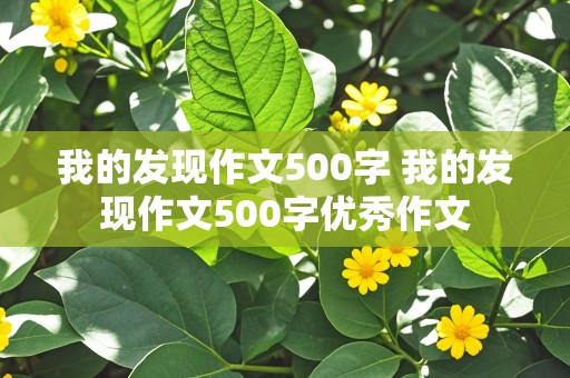 我的发现作文500字 我的发现作文500字优秀作文