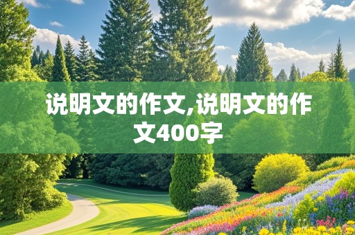 说明文的作文,说明文的作文400字