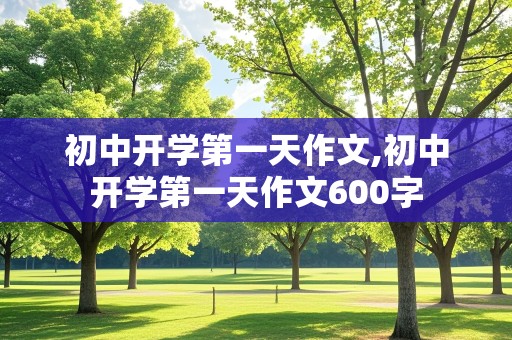 初中开学第一天作文,初中开学第一天作文600字