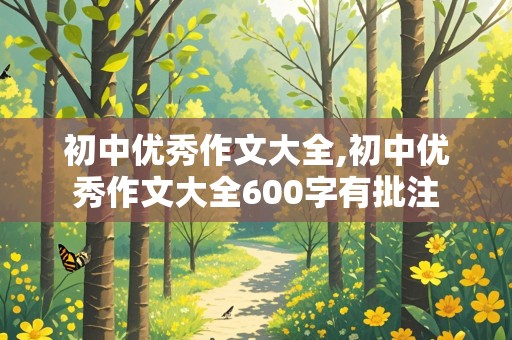 初中优秀作文大全,初中优秀作文大全600字有批注