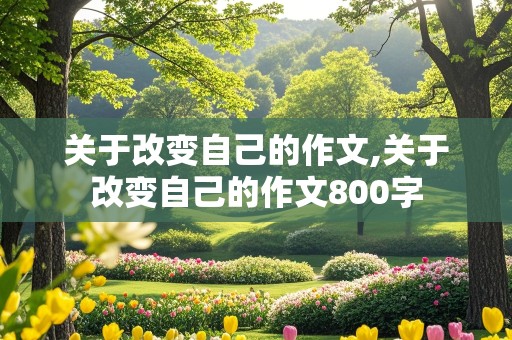 关于改变自己的作文,关于改变自己的作文800字