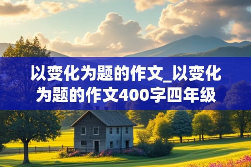 以变化为题的作文_以变化为题的作文400字四年级