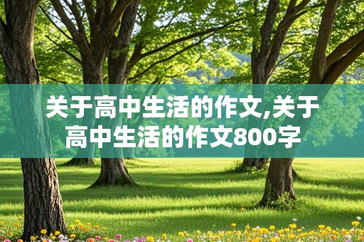 关于高中生活的作文,关于高中生活的作文800字