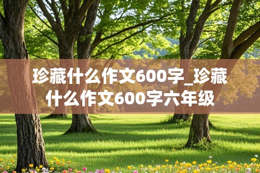 珍藏什么作文600字_珍藏什么作文600字六年级