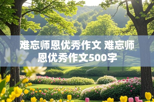 难忘师恩优秀作文 难忘师恩优秀作文500字