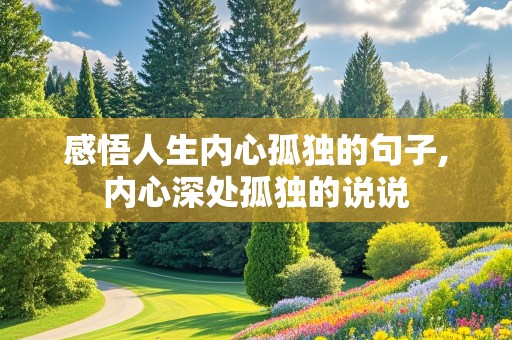 感悟人生内心孤独的句子,内心深处孤独的说说