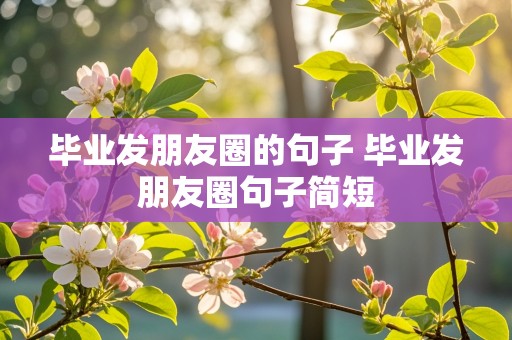 毕业发朋友圈的句子 毕业发朋友圈句子简短