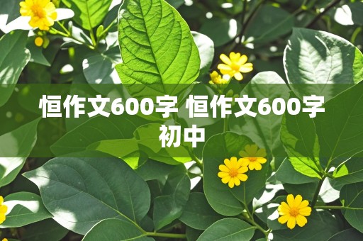 恒作文600字 恒作文600字初中