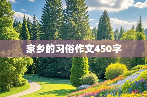 家乡的习俗作文450字