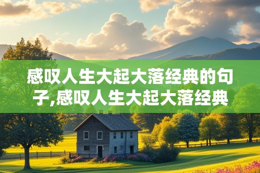 感叹人生大起大落经典的句子,感叹人生大起大落经典的句子图片