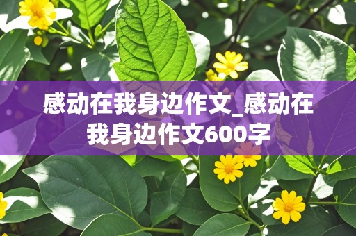 感动在我身边作文_感动在我身边作文600字