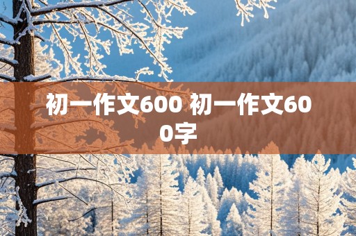 初一作文600 初一作文600字