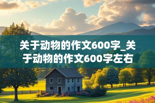 关于动物的作文600字_关于动物的作文600字左右