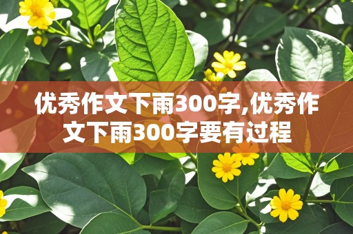 优秀作文下雨300字,优秀作文下雨300字要有过程