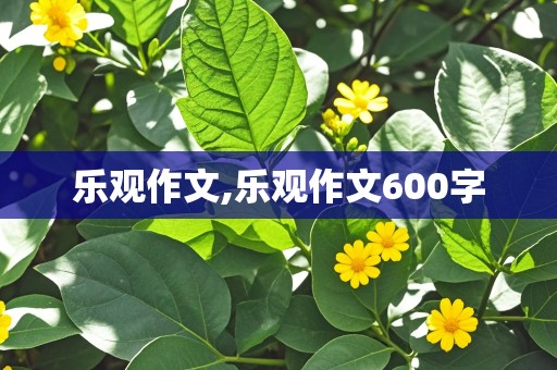 乐观作文,乐观作文600字